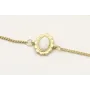 Pulsera cadena eslabón plana dorada mate con entre