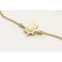 Pulsera cadena eslabón plana dorada mate con entre