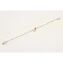 Pulsera cadena micro bola dorada mate con colgante