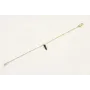 Pulsera cadena micro bola dorada mate con colgante