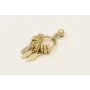 Single earrings con colgantes petalos y ruedas est