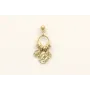 Single earrings con colgantes laminas labradas y r