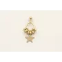 Single earrings con colgante estrella  y bolitas e
