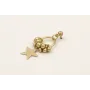 Single earrings con colgante estrella  y bolitas e