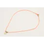 Collar hilo naranja fluor con colgante lamina labr