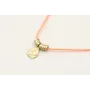 Collar hilo naranja fluor con colgante lamina labr