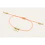Pulsera hilo naranja fluor con colgantes laminas l