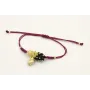 Pulsera hilo granate nudo serpiente con caracolill