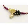 Pulsera hilo granate nudo serpiente con caracolill