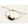 Pulsera hilo dorado palido fino con cangrejo esmal