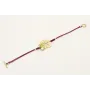 Pulsera de hilo granate con chapa estrella labrada