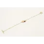 Pulsera cadena micro bola dorada mate con concha, 