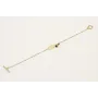 Pulsera cadena micro bola dorada mate con pez, aba