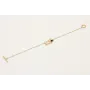 Pulsera cadena micro bola dorada mate con cangrejo