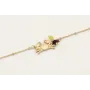 Pulsera cadena micro bola dorada mate con cangrejo