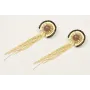 Pendientes medusa, semicirculo miyuki negro cosido