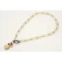 Collar cadena eslabón rectangular grande, cierre e