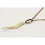 Collar doble cadena una eslabón ovalos dorada mate