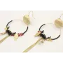 Pendientes perno concha colgante aro con miyuki ne