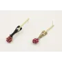 Pendientes perno palo dorado mate con langosta esm