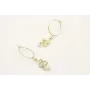 Pendientes aro dorado con serpiente colgando. Larg