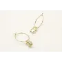 Pendientes aro dorado con escarabajo plano colgand