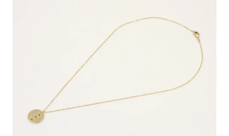 Solitario cadena eslabón pequeño dorado con colgan