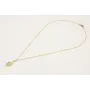 Solitario cadena eslabón pequeño dorado con colgan