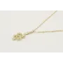 Solitario cadena eslabón pequeño dorado con colgan