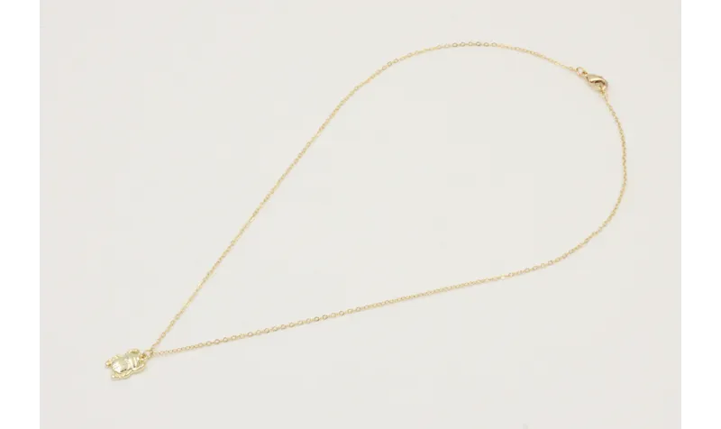 Solitario cadena eslabón pequeño dorado con colgan