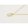 Solitario cadena eslabón pequeño dorado con colgan
