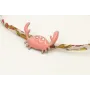 Pulsera lazo liberty flores rosa, lima y naranjas 