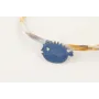 Pulsera lazo liberty blanco con flores mostaza,mar