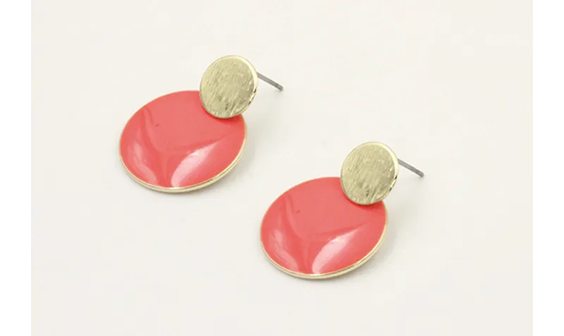 Pendientes perno disco dorado con disco dorado esm