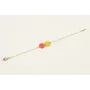 Pulsera cadena eslabón pequeño dorado con circulos