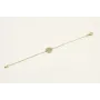 Pulsera cadena eslabón pequeño dorado con circulo