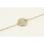 Pulsera cadena eslabón pequeño dorado con circulo