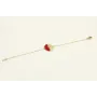 Pulsera cadena eslabón pequeño dorado con 2 semicr