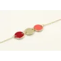 Pulsera cadena eslabón pequeño dorado con circulos