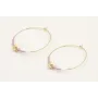 Pendientes de acero inoxidable aro grande estrella