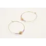 Pendientes de acero inoxidable aro grande estrella