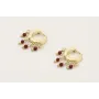 Pendientes acero inoxidable cierre aro con 3 anill