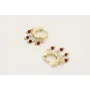 Pendientes acero inoxidable cierre aro con 3 anill