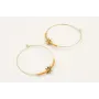 Pendientes de acero inoxidable aro grande estrella
