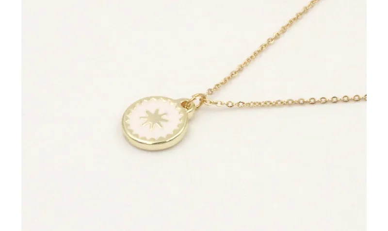 Solitario de acero inoxidable cadena eslabón peque