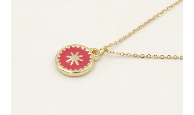 Solitario de acero inoxidable cadena eslabón peque