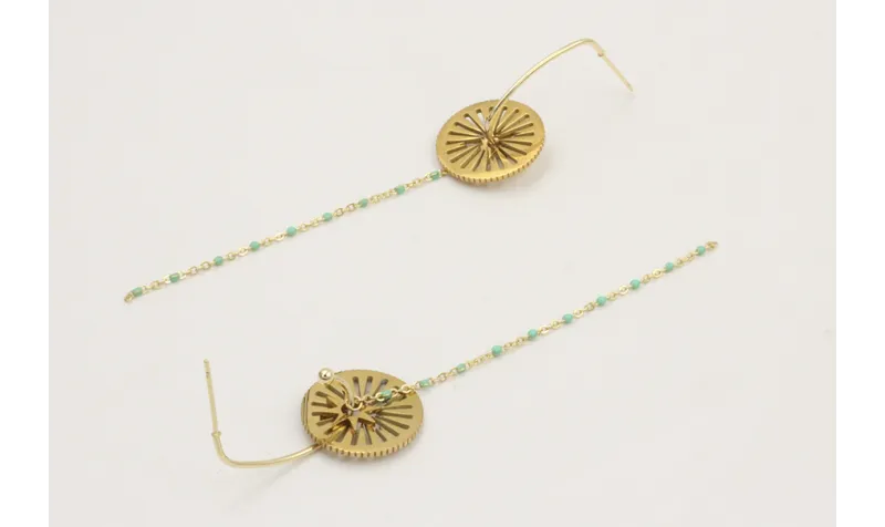 Pendientes acero inoxidable anzuelo con estrella r