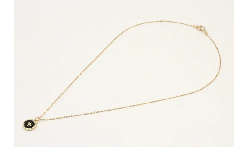 Solitario de acero inoxidable cadena eslabón peque