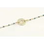 Pulsera cadena acero inoxidable micro esmlate azul