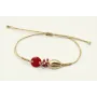 Pulsera hilo dorado palido con nudo serpiente, con